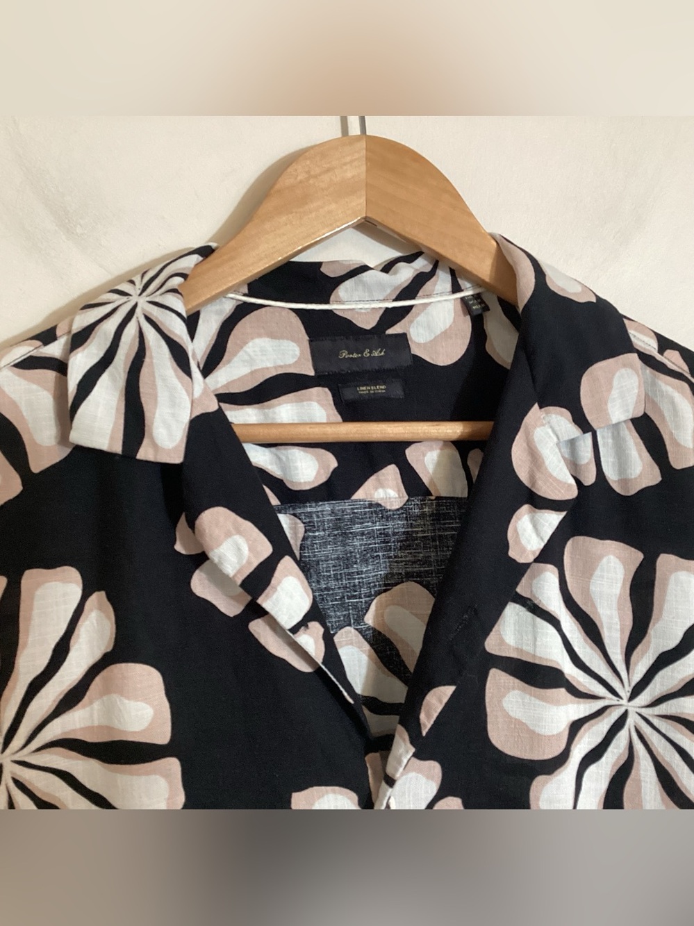 Porter & Ash Linen Blend Collared Cabana Shirt XL - Picture 3 of 12